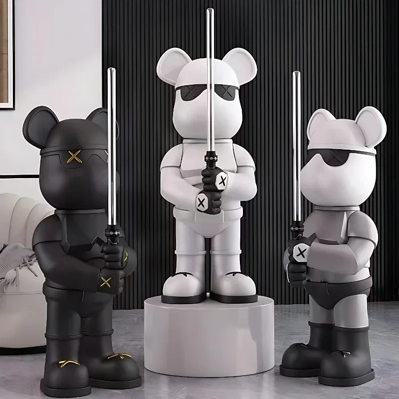 Креативный 94 см световой меч медведь модный напольный большой орнамент свет