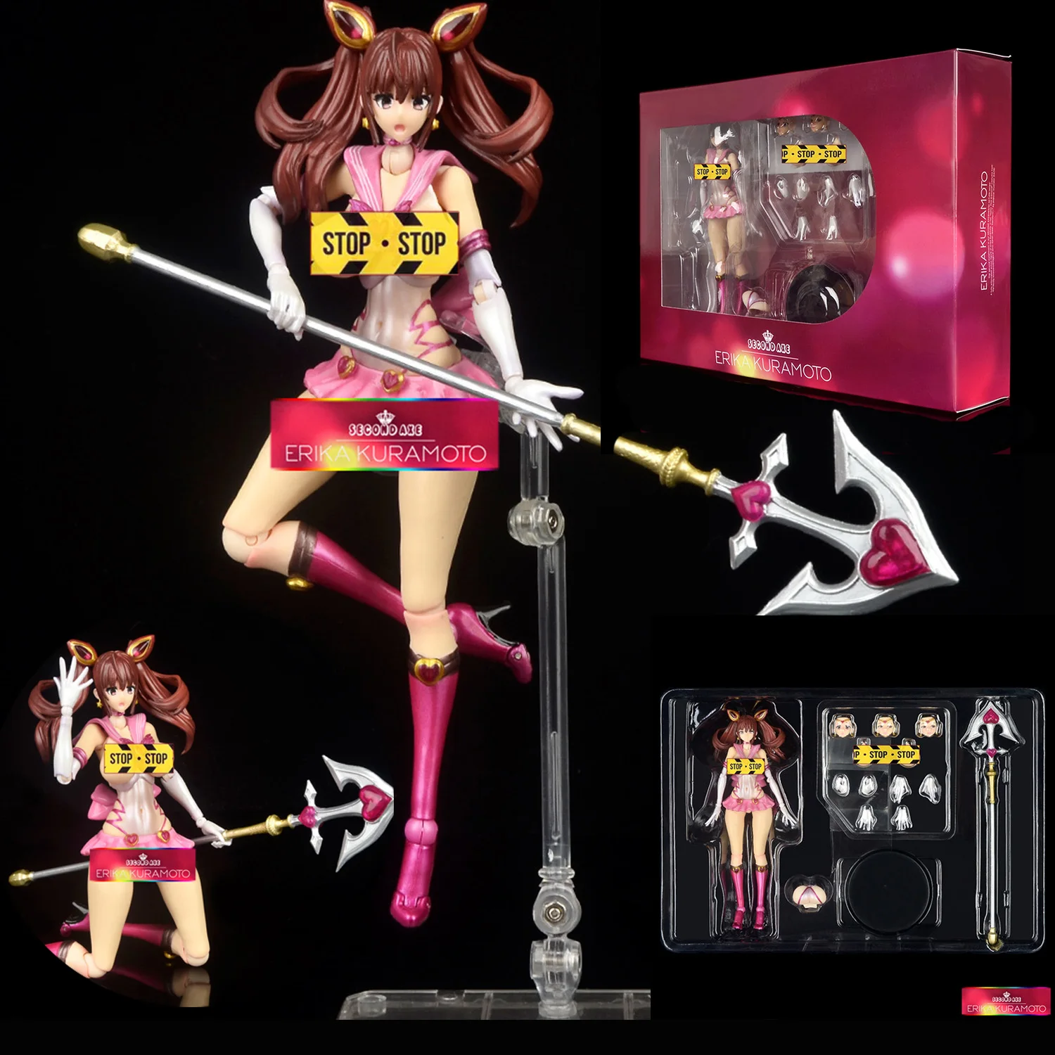 

Родной цеттай джунпаку, 18 см♡Экшн-фигурка Mahou Shoujo Kuramoto Erika из ПВХ, игрушка для взрослых, милая девушка, коллекционная аниме модель, куклы в подарок
