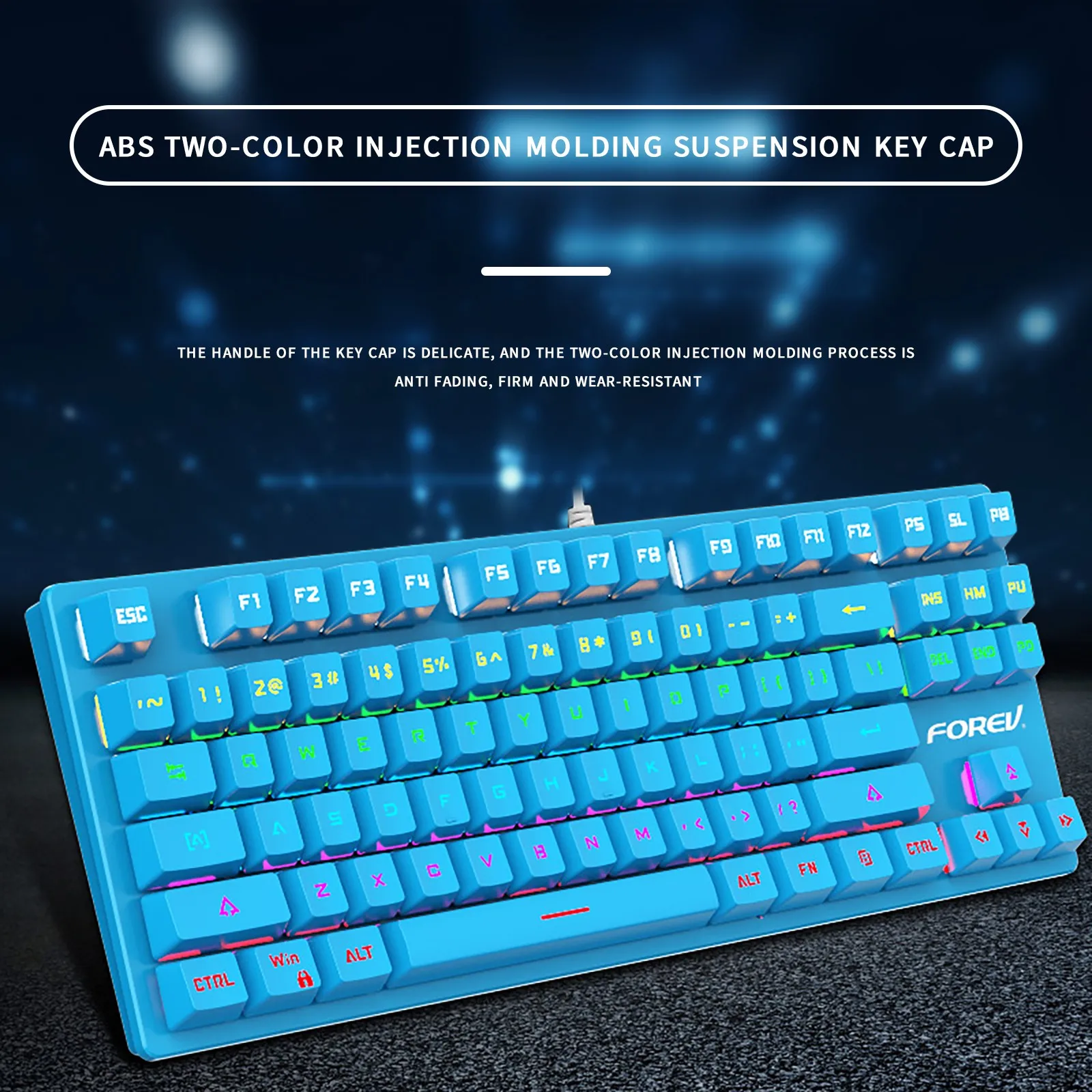 

Forev Fv-301 Mechanical Keyboard Four-color Gaming Mechanical Keyboard Fashion Pc Computer Gamer Desktop Laptop Accessories