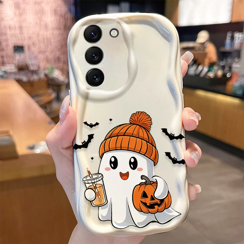 Фото Чехол Pumpkin Ghost для Samsung Galaxy A53 A50 A50S A36 A35 A34 A32 A30 A26 A25 A24 A20 A16 A15 A06 A05S A05 M55 M54 M35 5G Cover №2