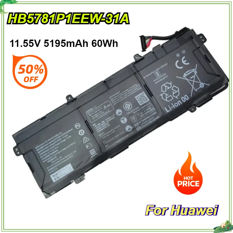 HB5781P1EEW-31A HB5881P1EEW-31A HB5781P1EEW-31C Аккумулятор для ноутбука Huawei MateBook D16 LEF-16 14S I7 HKD W76 Honor 11 55
