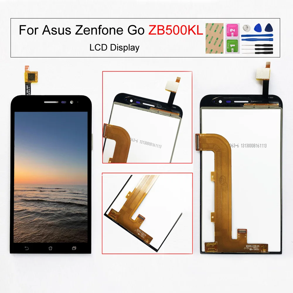 

ЖК-экран для Asus ZB500KL, дисплей для Asus Zenfone Go ZB500KL X00AD, ЖК-дисплей + сенсорный экран, дигитайзер, стеклянная панель, бесплатные инструменты