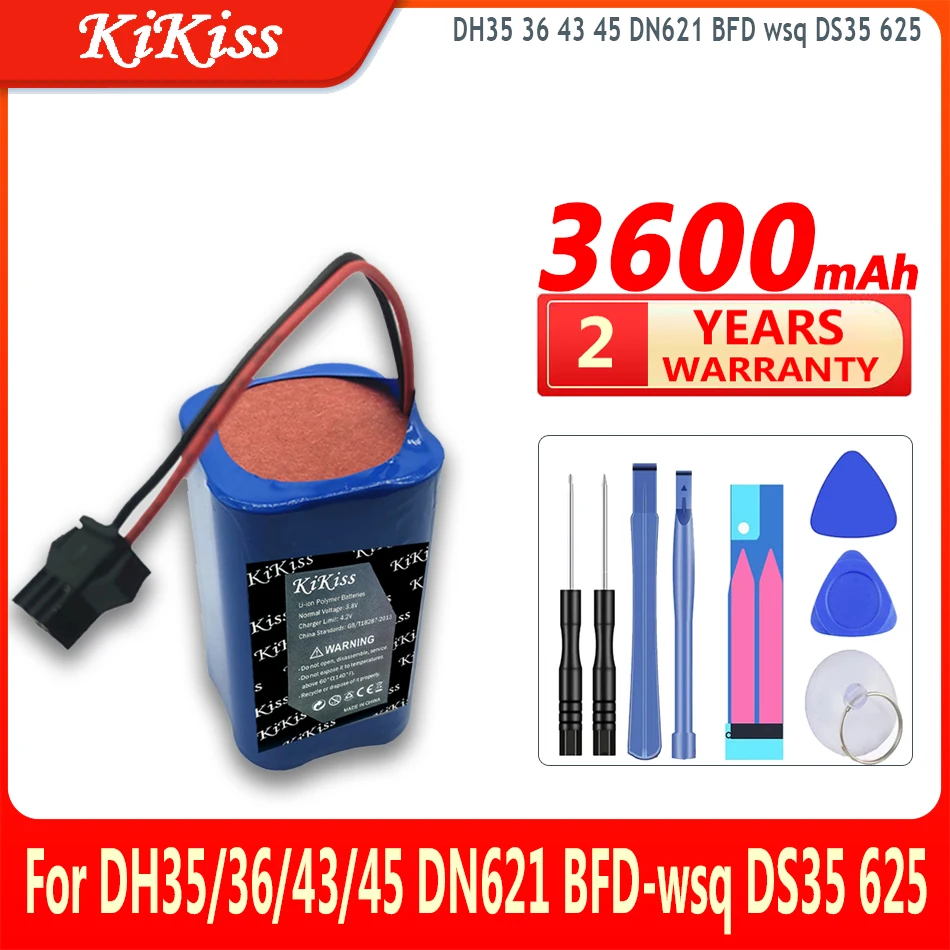 

3600mAh KiKiss 100% New Battery For DH35/36/43/45 DN621 BFD-wsq DS35 625 DH36 DH43 DH45 Digital Batteries