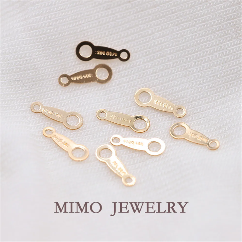 

MIMO JEWELRY U.S. imports of 14k Gold Filled double hole connection piece tag piece handmade DIY bracelet necklace closing