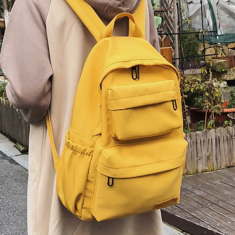 

Teenage Students Multi Backpacks Bag School Backpack Waterproof To Travel Female Women Girls Pocket School Back For For Nylon