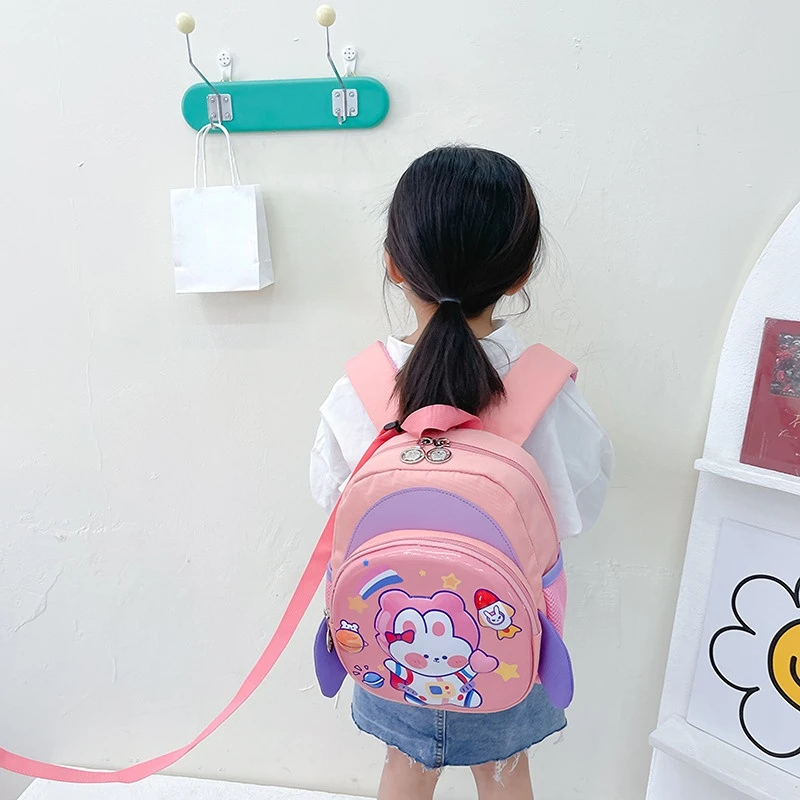 New Anti-lost Children's Cartoon Bunny Korean Version Kindergarten and Primary School Backpack for Girls Travel Backpacks