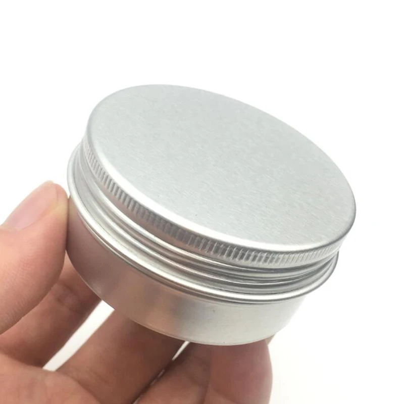 

100PCS Aluminum Tin Jars 5g 10g 15g 20g 30g 50g 60g Metal Empty Cosmetic Face Care Eye Cream Lip Balm Gloss Packaging
