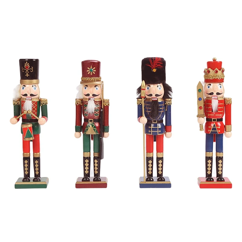 

4Pcs Nutcracker Christmas Decorations, Nutcracker Figures For Christmas Tree Ornaments Birthday Gift Home Decorations