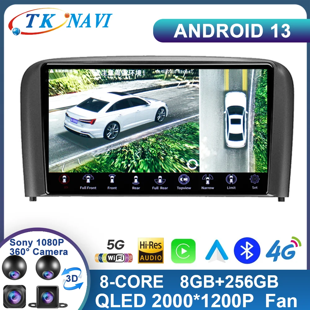 

Автомагнитола на Android 13 для Volvo S80 1998-2006, мультимедийный видеоплеер, навигация для Carplay, стерео, GPS, Wi-Fi, 2K, 2 Din, DVD