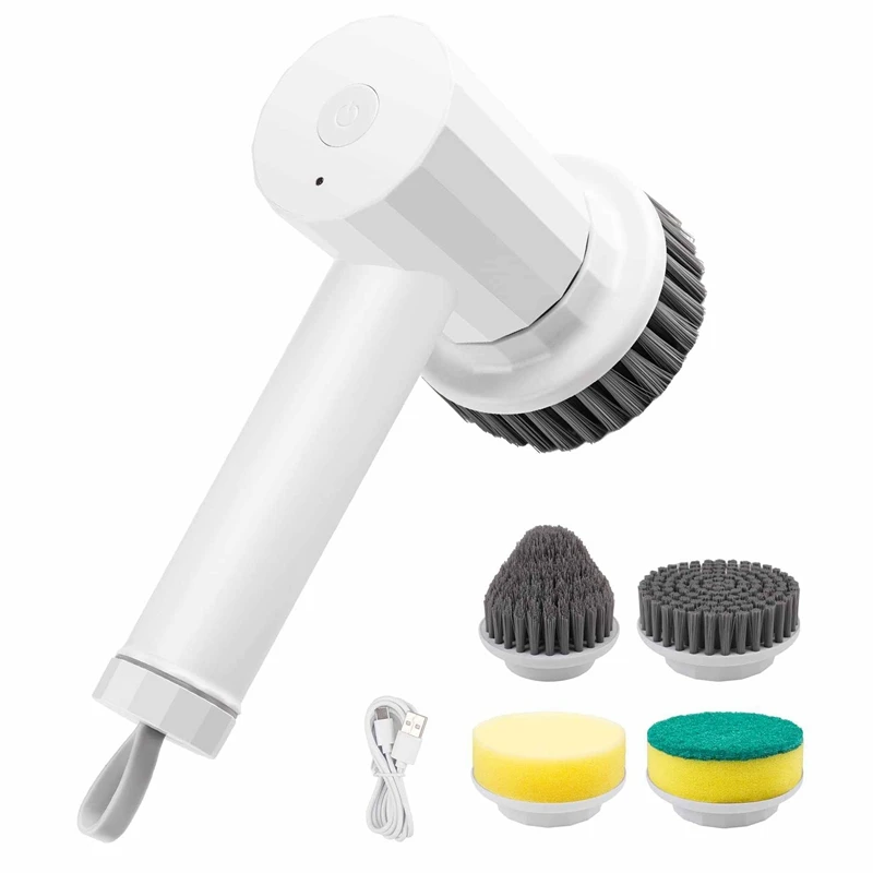 

Electric Spin Scrubber, Cordless Power Cleaning Brush Rechargeable Scrubber For Bathroom Tub Sink Kitchen Dishes Tile