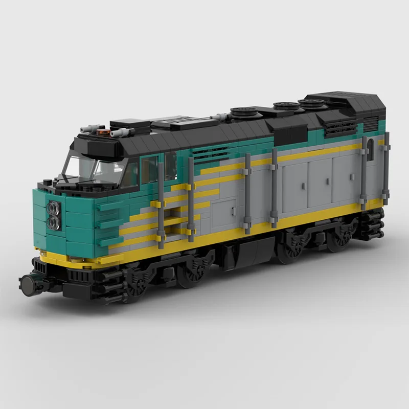 Фото Конструктор City Car Model MOC: Дизельный локомотив F40PH-2D, модульная технология, детский праздничный подарок, набор для сборки игрушек №2