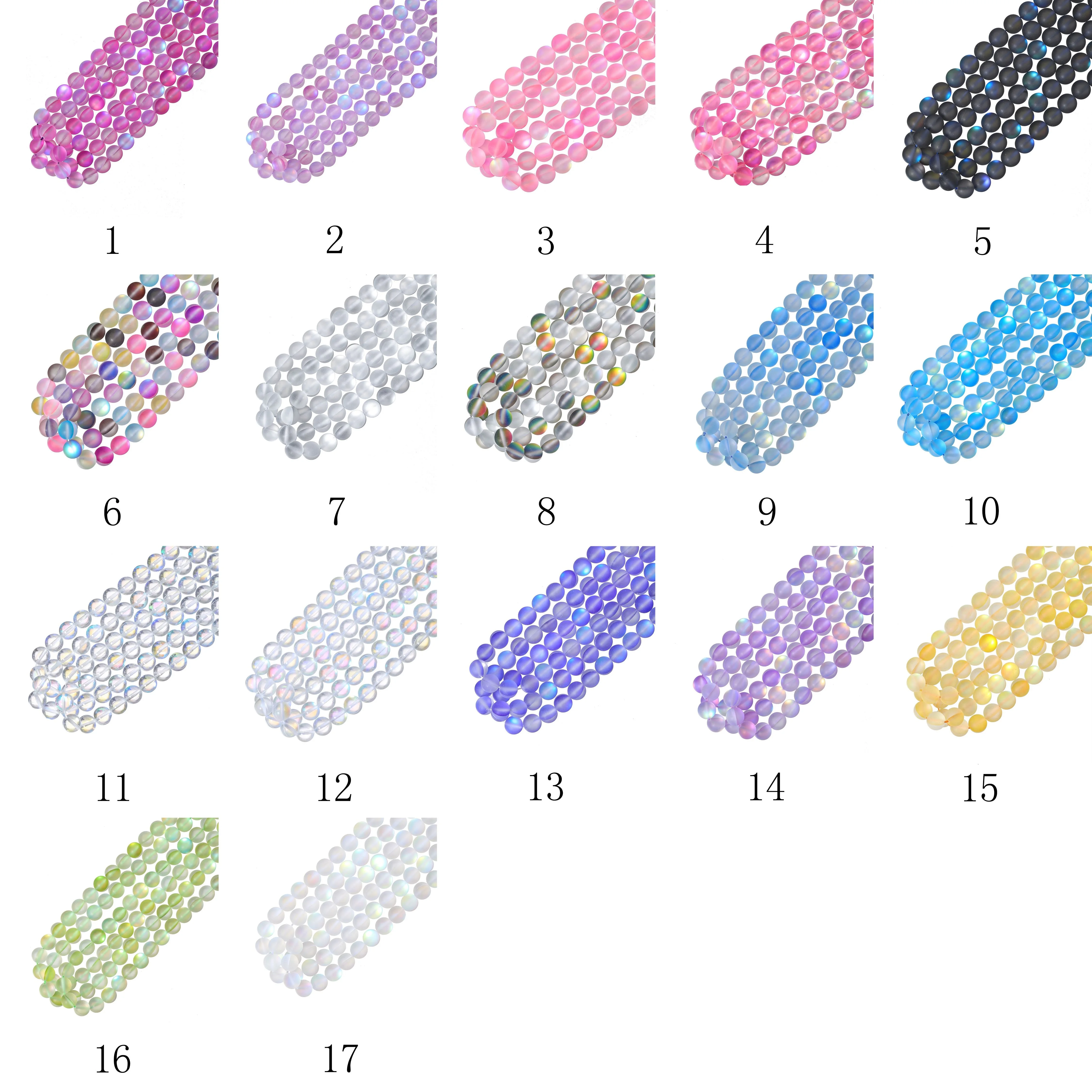 

190pcs 10mm Matte Flashing Glass Beads for DIY Bracelet Bangle Making 17 Sorts of Colors Could To Choose