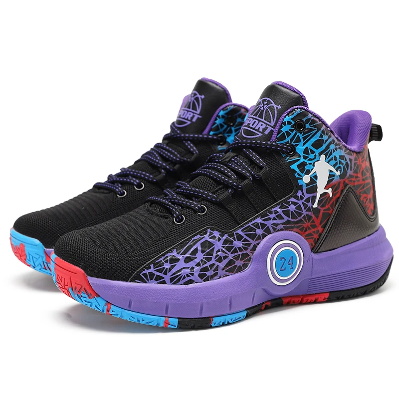 

2022 Unisex Basketball Shoes Men High-top Sports Air Cushion Hombre Athletic Mens Shoes Women Comfortable Breathable Sneakers