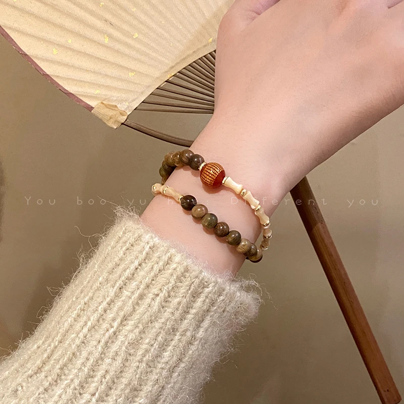 e sześć słów bransoletka z koralików Mantra dla kobiet - nowa biżuteria warstwowa w stylu chińskim.