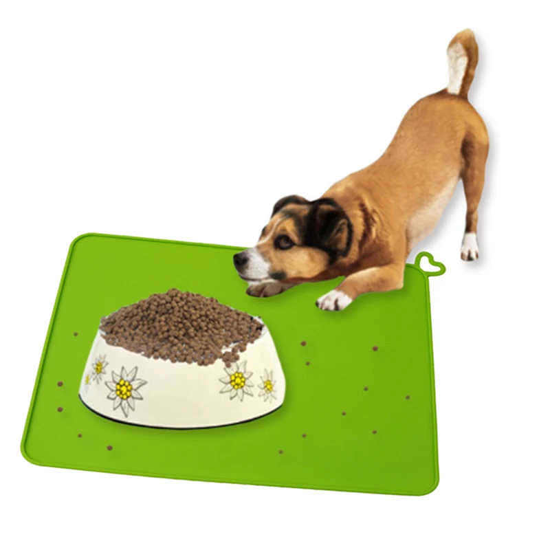

Wipe Clean Pet Supplies Pet Dog Puppy Cat Feeding Mat Pad Cute Silicone Bed Dish Bowl Food Water Feed Placemat 4 Colors 895036