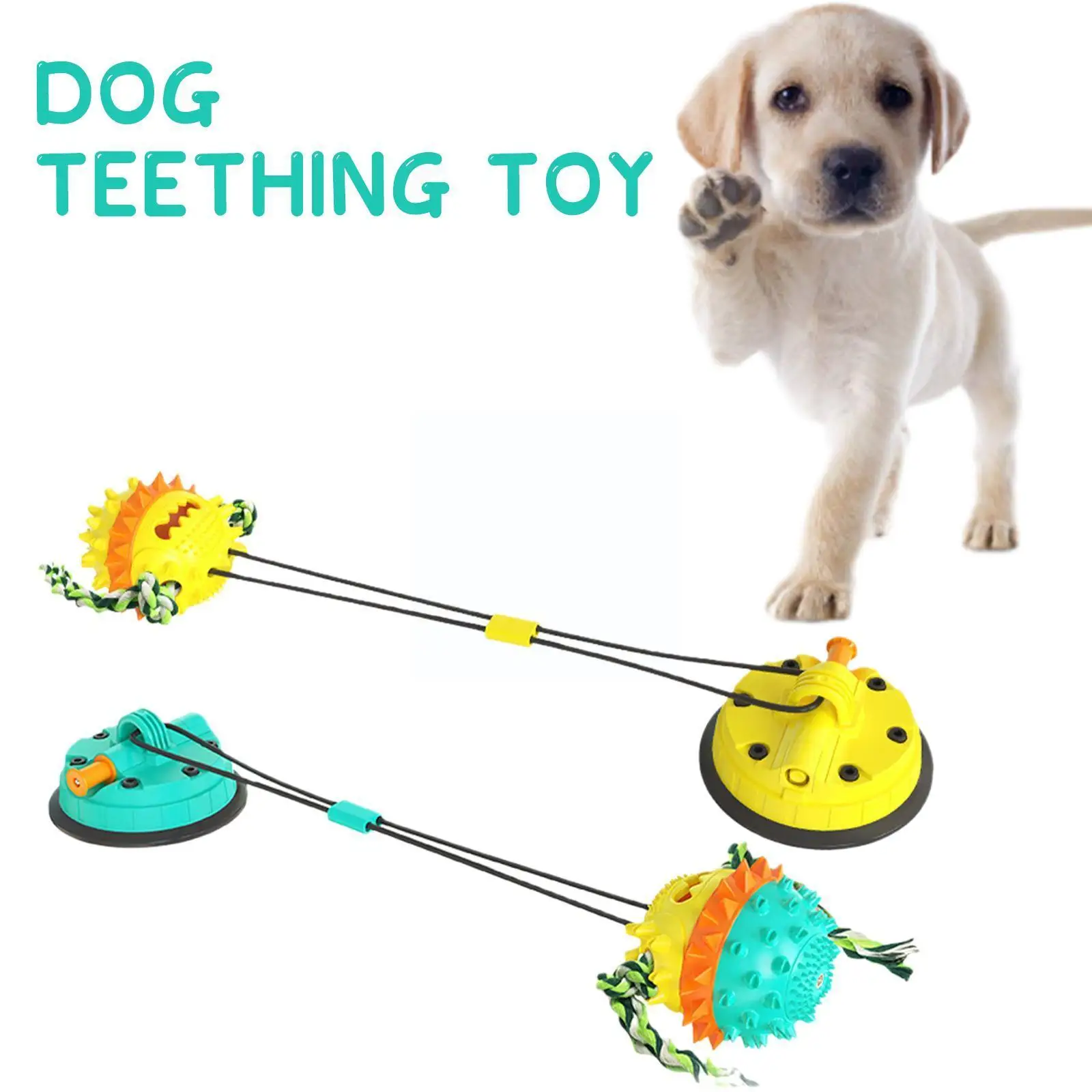 

Dog Molar Bite Toy Multifunction Pet Chew Toys Upgraded Double Suction Cup Dog Pull Ball For Dogs Cleaning Tooth Food Dispe R6b9