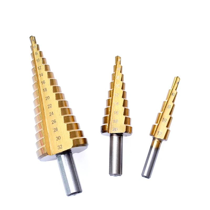 Набор из 3-х высокоскоростных стальных сверл с шестигранной головкой и титановым