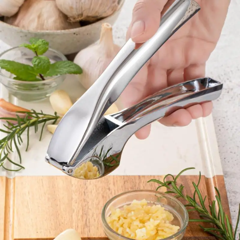 

Imitating Stainless Steel Garlic Press Crusher Kitchen Cooking Vegetables Ginger Squeezer Masher Handheld Ginger Mincer Tools