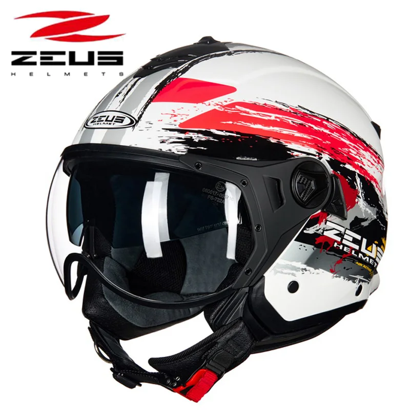 Мотоциклетный шлем с двойными линзами открытым лицом