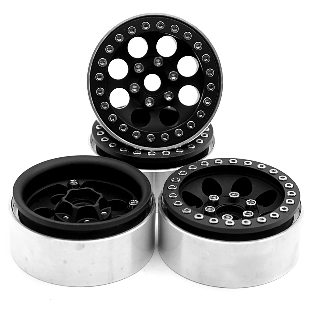 AXSPEED 4 шт./лот алюминиевый сплав 1/10 RC Crawler 1 9 &quotBeadlock Колесные диски ступицы для SCX10