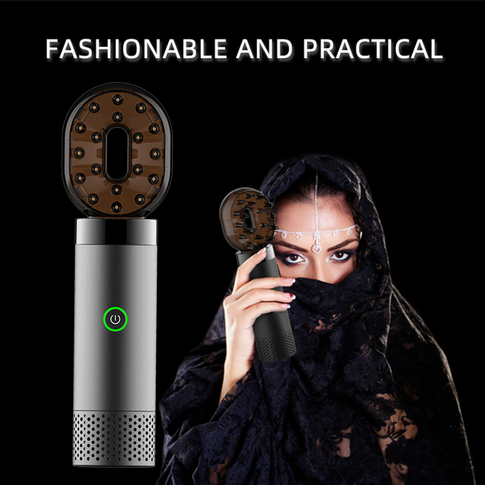 

Arabic Incense Burner Electronic Portable Hair Air Freshener Comb Ramadan Muslim Aroma Diffuser USB Rechargeable Burning Holder