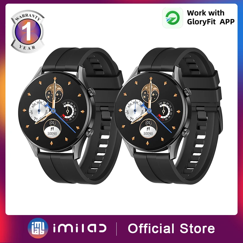 

New Imilab W12 Smart Watch Men Heart Rate Monitor Screen Sleep Monitor Sports Fitness Tracker Smartwatch For IOS Android 2pcs