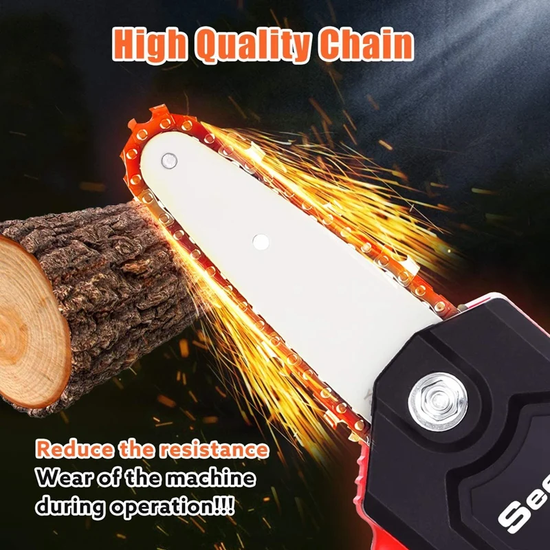 2Pcs 4-Inch 1/4Inch Guide Saw Chain Mini Chainsaw For 4 Inch Cordless Electric Protable Battery Handheld