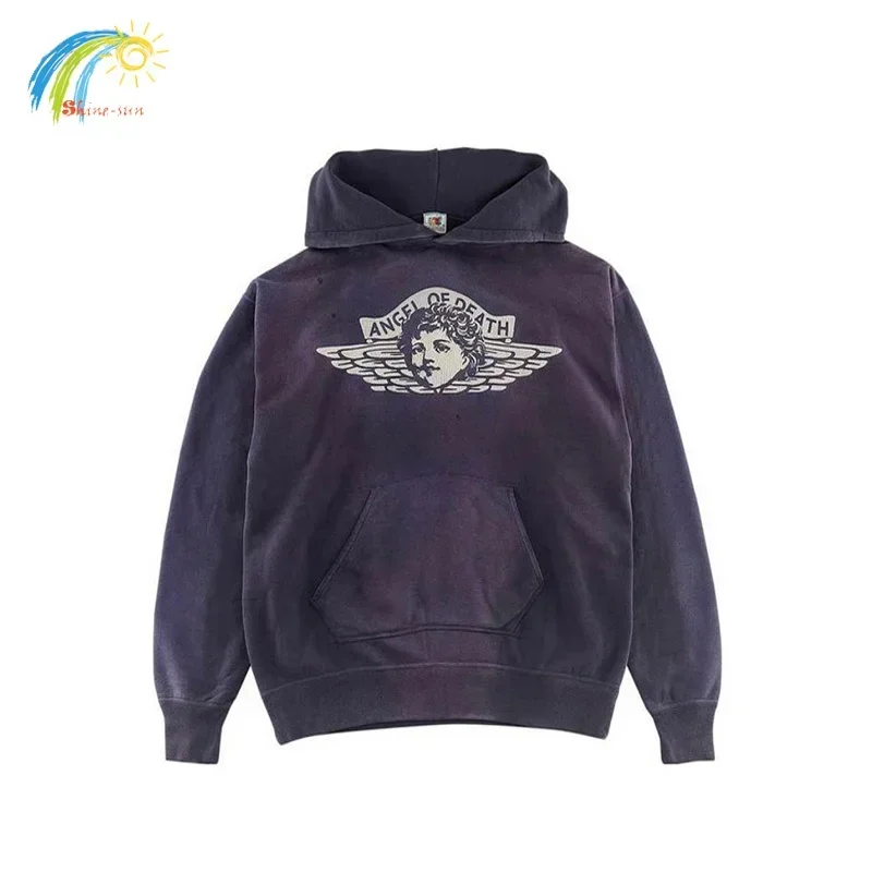 Толстовка Мужская/Женская хлопковая с принтом трещин и букв