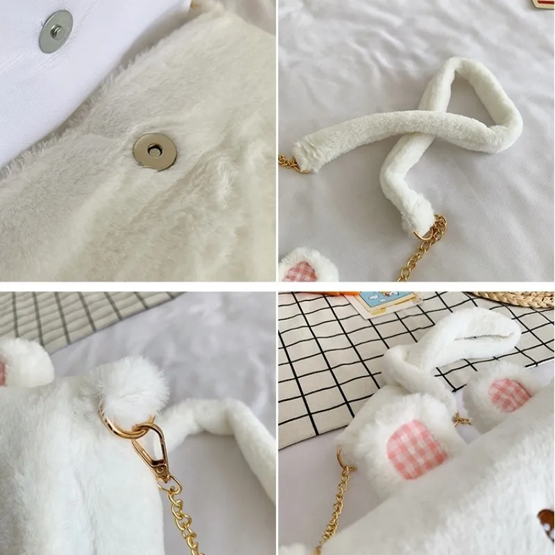Зимняя милая плюшевая сумка рюкзак японская Униформа Ins Jk сумка-мессенджер через