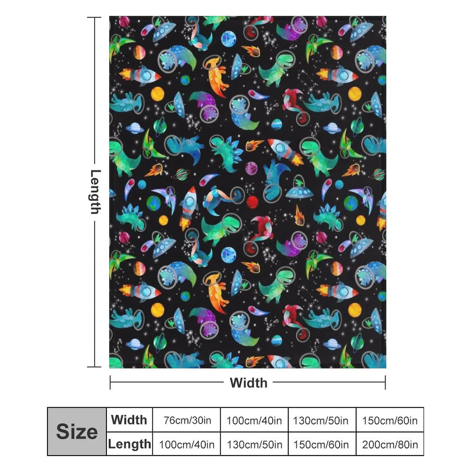 Акварельные космические динозавры с рисунком галактики одеяло люксового бренда