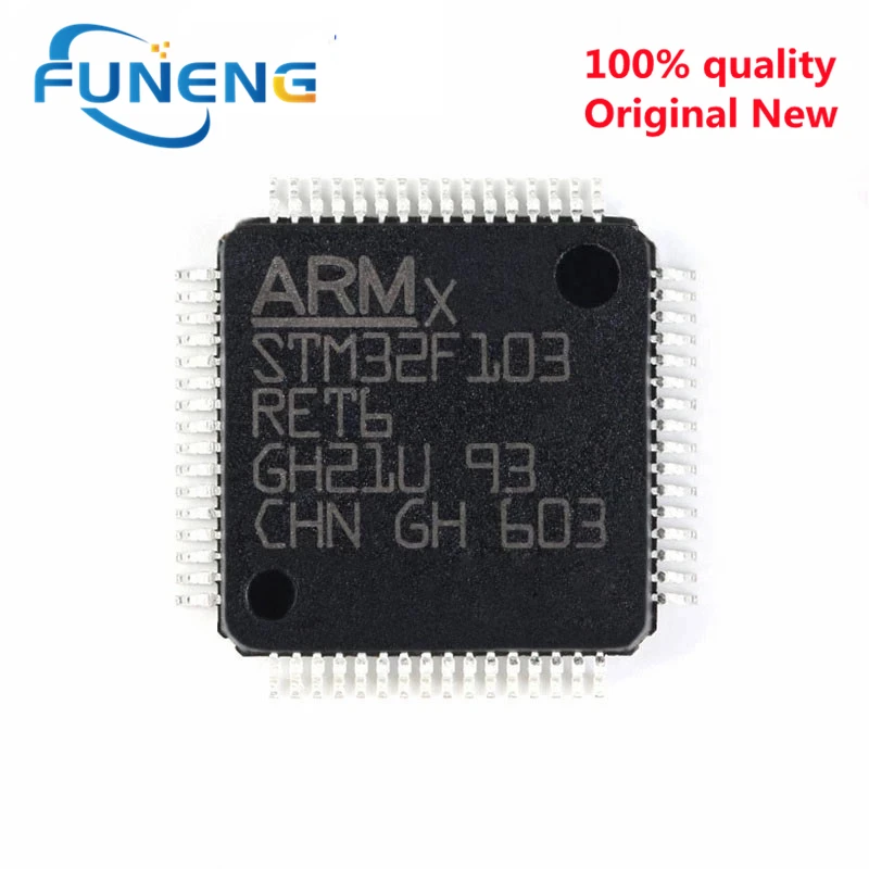 

1 шт. STM32F103RET6 QFP64 QFP ARM новый и оригинальный IC