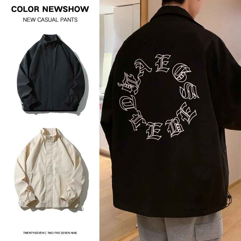 Men Street Trend Windbreaker  2022 New Spring Autumn Unisex 