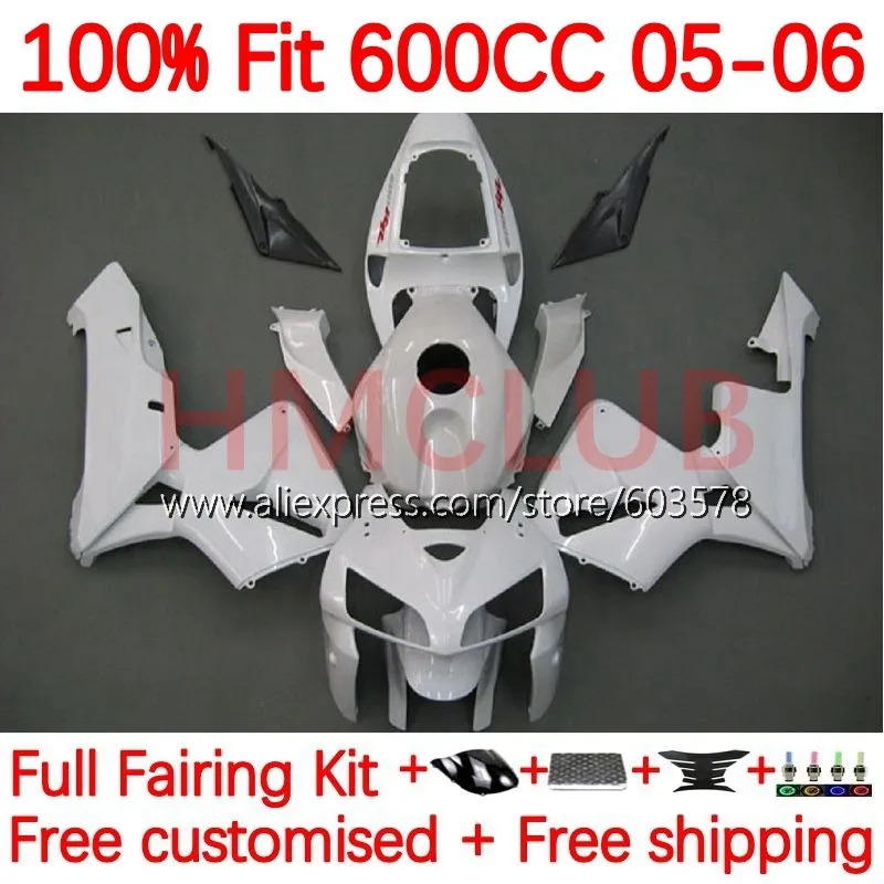 

OEM Body For HONDA CBR600 CBR 600 RR CC 600RR 600F5 F5 CBR600RR 2005 2006 CBR600F5 05 06 Injection Fairing 144No.32 glossy white