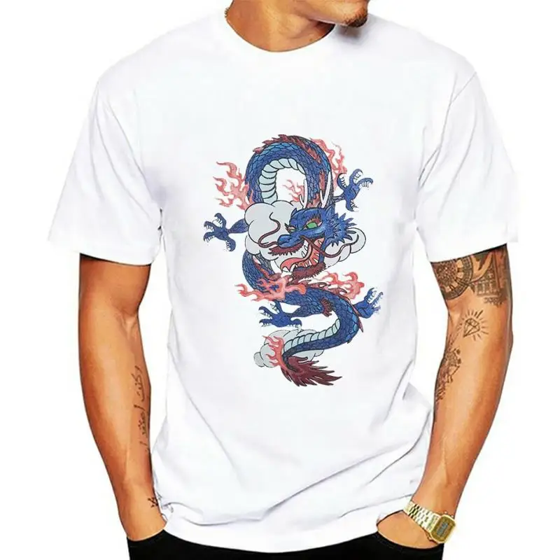 

Женская Повседневная хлопковая Футболка с принтом дракона, летняя женская футболка оверсайз с коротким рукавом, женская футболка