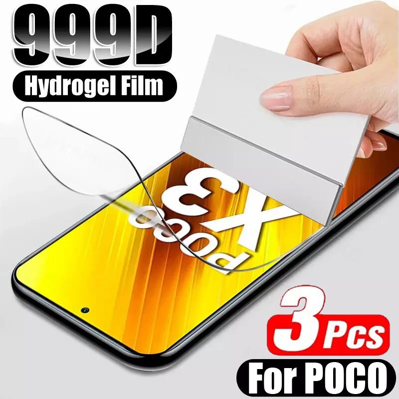 

3PCS Hydrogel Film For Poco F3 F4 GT M2 M3 M4 X3 X4 Pro M5 M5S Screen Protector Film for Xiaomi Mi 11 12 11T 12T 13 Lite Ultra
