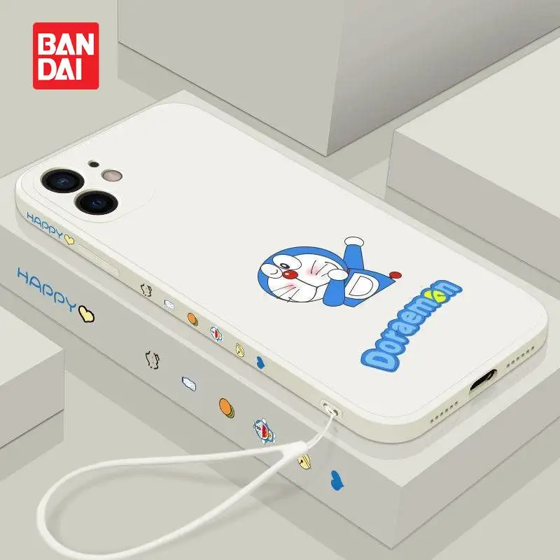 

Bandai Cartoon Doraemon Phone Case for iPhone 13 13Pro 12 12Pro 11 Pro X XS Max XR 7 8 Plus Kawaii Anime Back Covers Soft Fundas