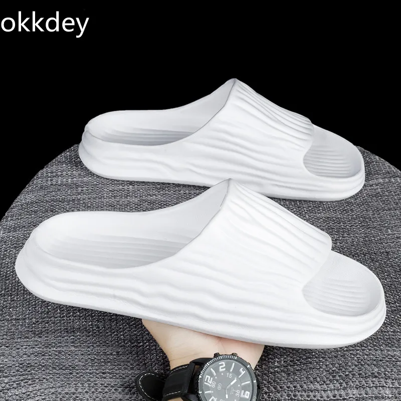 Шлепанцы мужские с круглым носком водонепроницаемые легкие модные