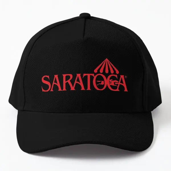 

Saratoga Springs Race Track Baseball Cap Hat Casquette Printed Hip Hop Solid Color Mens Boys Fish Casual Outdoor Bonnet Black