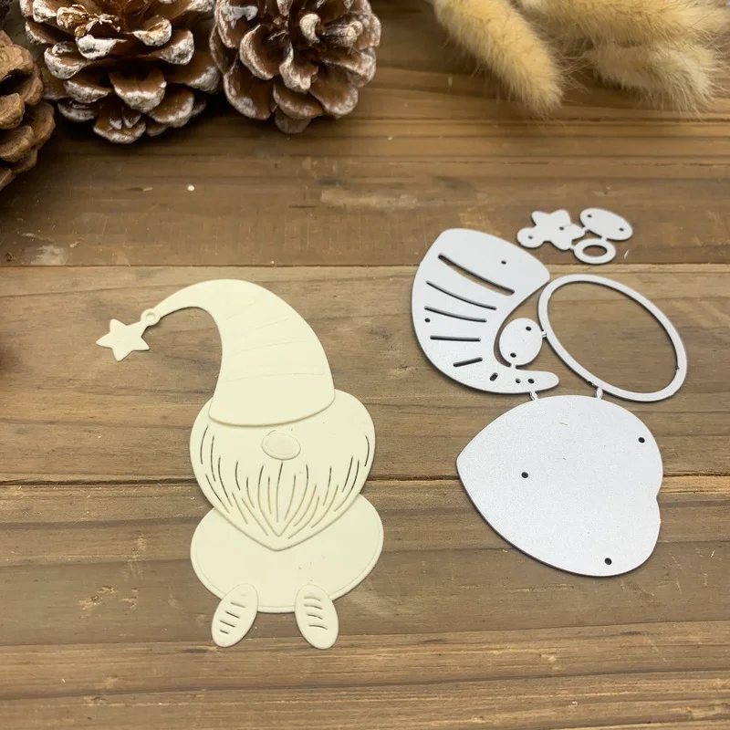

Металлические трафареты Gnome Santa, трафареты для скрапбукинга, декоративное тиснение, ручная работа, шаблон для высечки