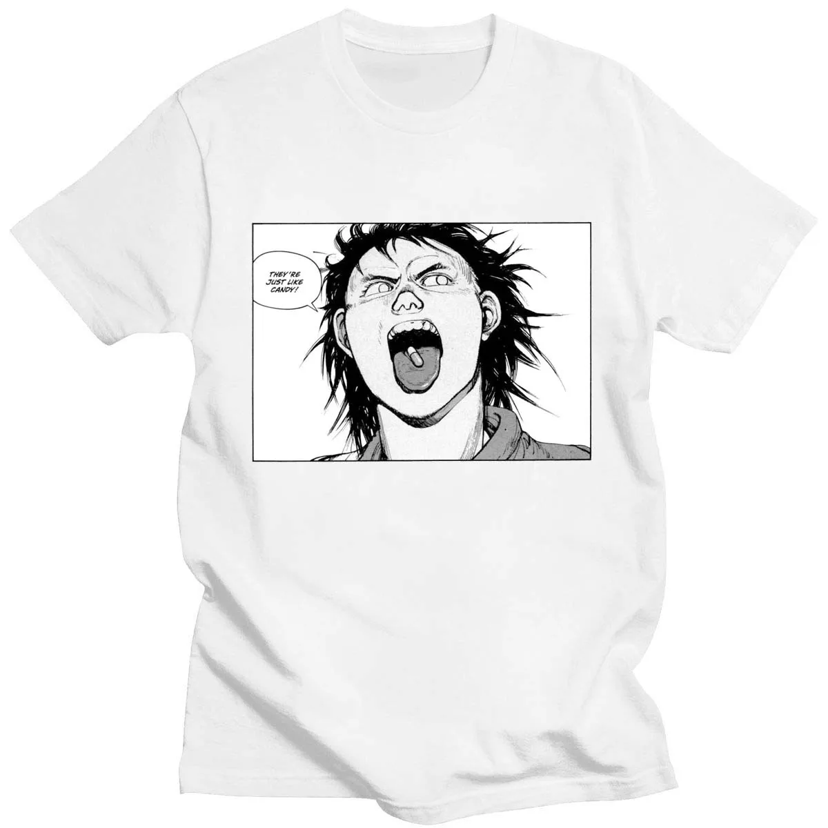 Забавная футболка Akira Мужская модная из чистого хлопка с рисунком манги женской