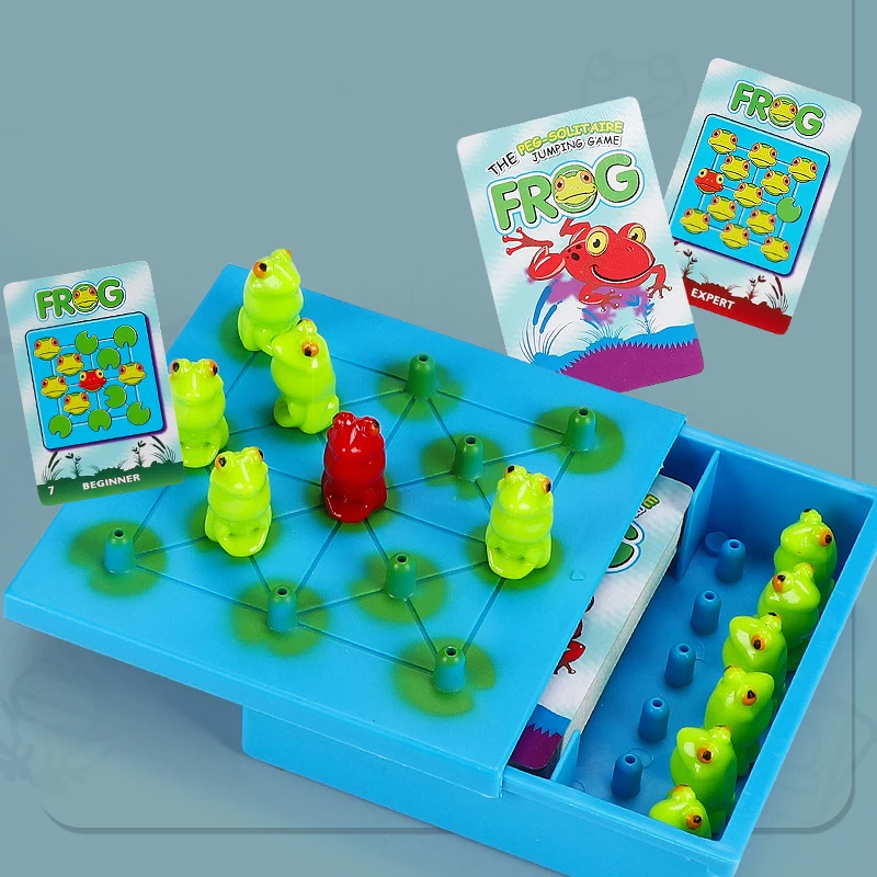 

Frog Checkers Kids Logic Game Jumping Frog Checkers Strategy Board Game Chess Puzzle Toy For Kids Early Education Toys