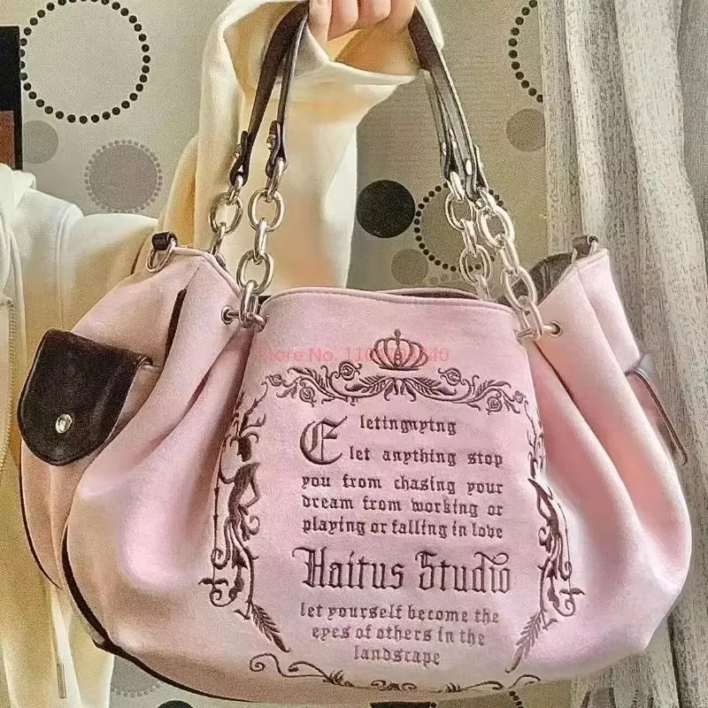 JIAERDI винтажная сумка с буквенным принтом Y2k женская готическая большая