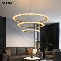 Modern Round Shape Luxury Chandelier Gold Black White For Living Room Dining Room Kitchen Bedroom Indoor Daily Lighting Fixtures