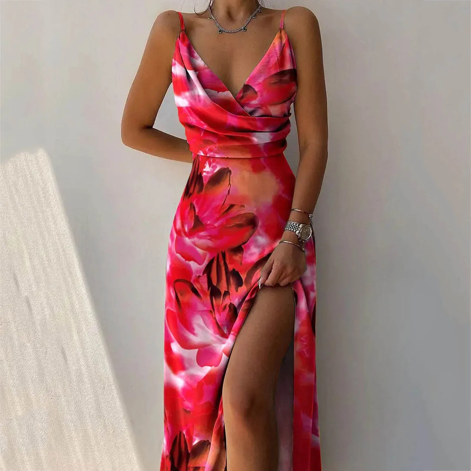 

Women Wolddress Casual Sleeveless Loose Plain Long Maxi Dress A Med Scrubs Women Fall Dresses for Women Long Sleeve