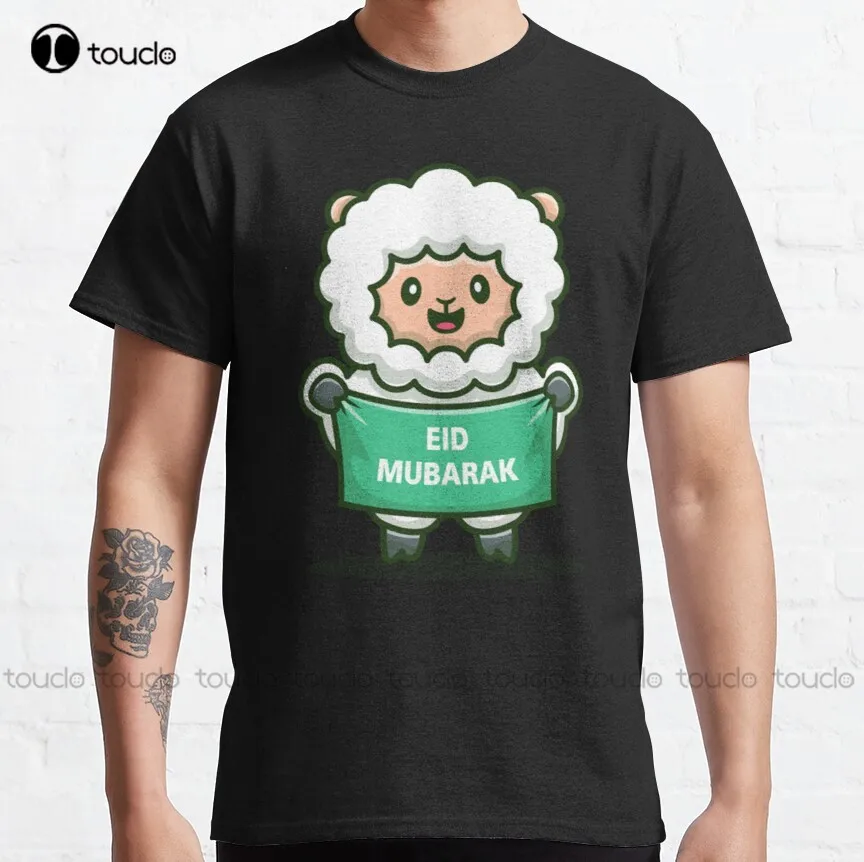 

Классическая футболка с изображением милой Овцы ИД Мубарак забавная художественная уличная одежда Харадзюку мультяшная новая популярная ...