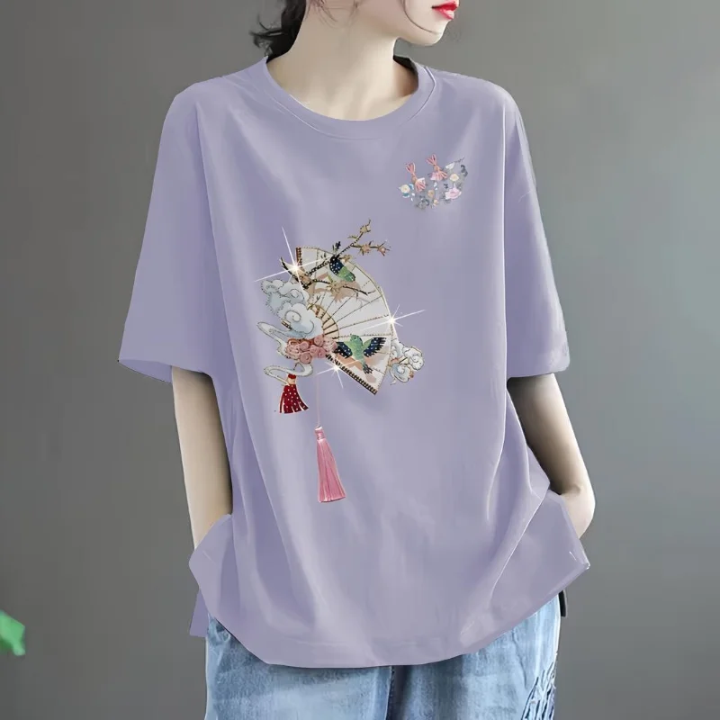 Новинка весна-лето Женские однотонные короткие свободные пуловеры с круглым