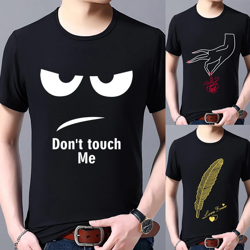 

Футболка мужская с коротким рукавом и графическим принтом, топ с круглым вырезом, универсальная спортивная рубашка в стиле Харадзюку, на лето