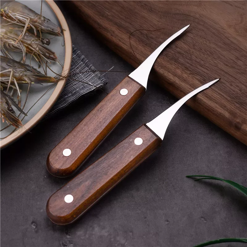 

1pcs Stainless Steel Peeling Shrimp Lobster Knifes Shrimp Line Knife Practical Seafood Tools Portable Kitchen Supplies