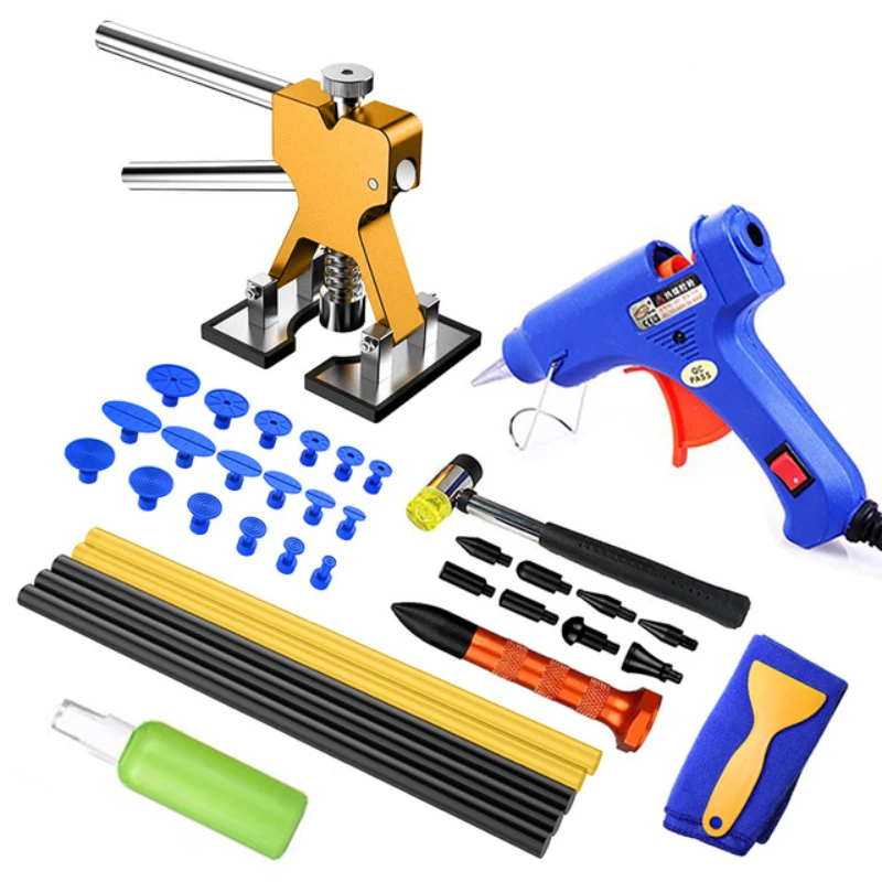 

New Car Paintless Dent Repair Tools Dent Repair Kit Auto Dent Puller with Glue Puller Tabs Removal Kits for Vehicle Car Auto