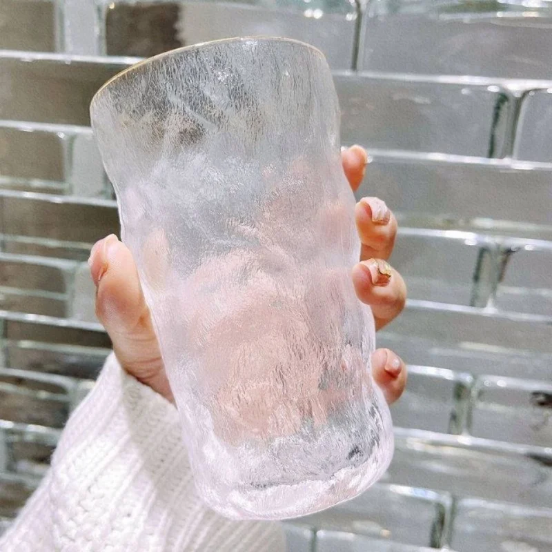 

Glacier Pattern Glass Cup Good-looking Water Cup Female Juice Drink Cup Ins Wind Tree Pattern Coffee Cup Beer Steins Male